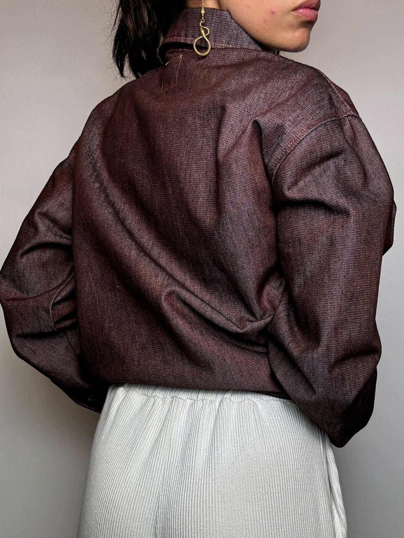 Veste effet denim bordeaux CARHARTT M vintage