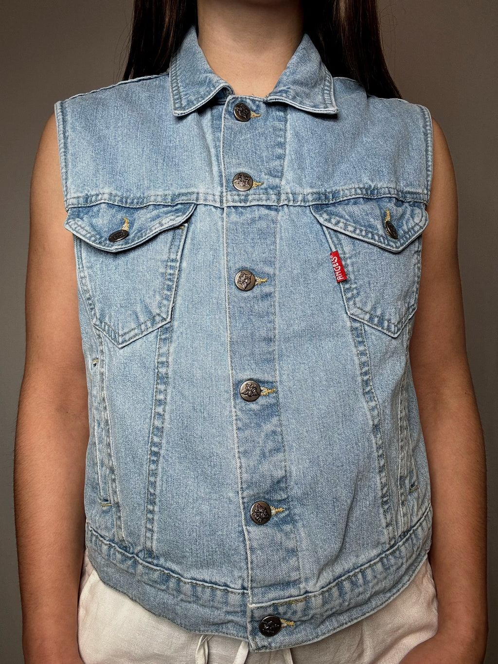 Gilet en denim clair M vintage