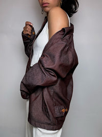 Veste effet denim bordeaux CARHARTT M vintage
