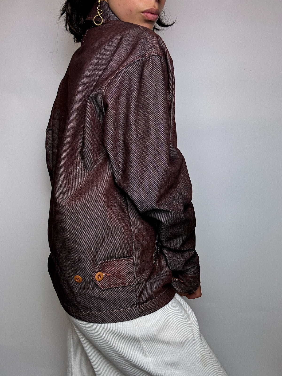 Veste effet denim bordeaux CARHARTT M vintage