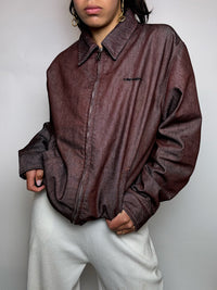 Veste effet denim bordeaux CARHARTT M vintage