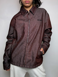 Veste effet denim bordeaux CARHARTT M vintage