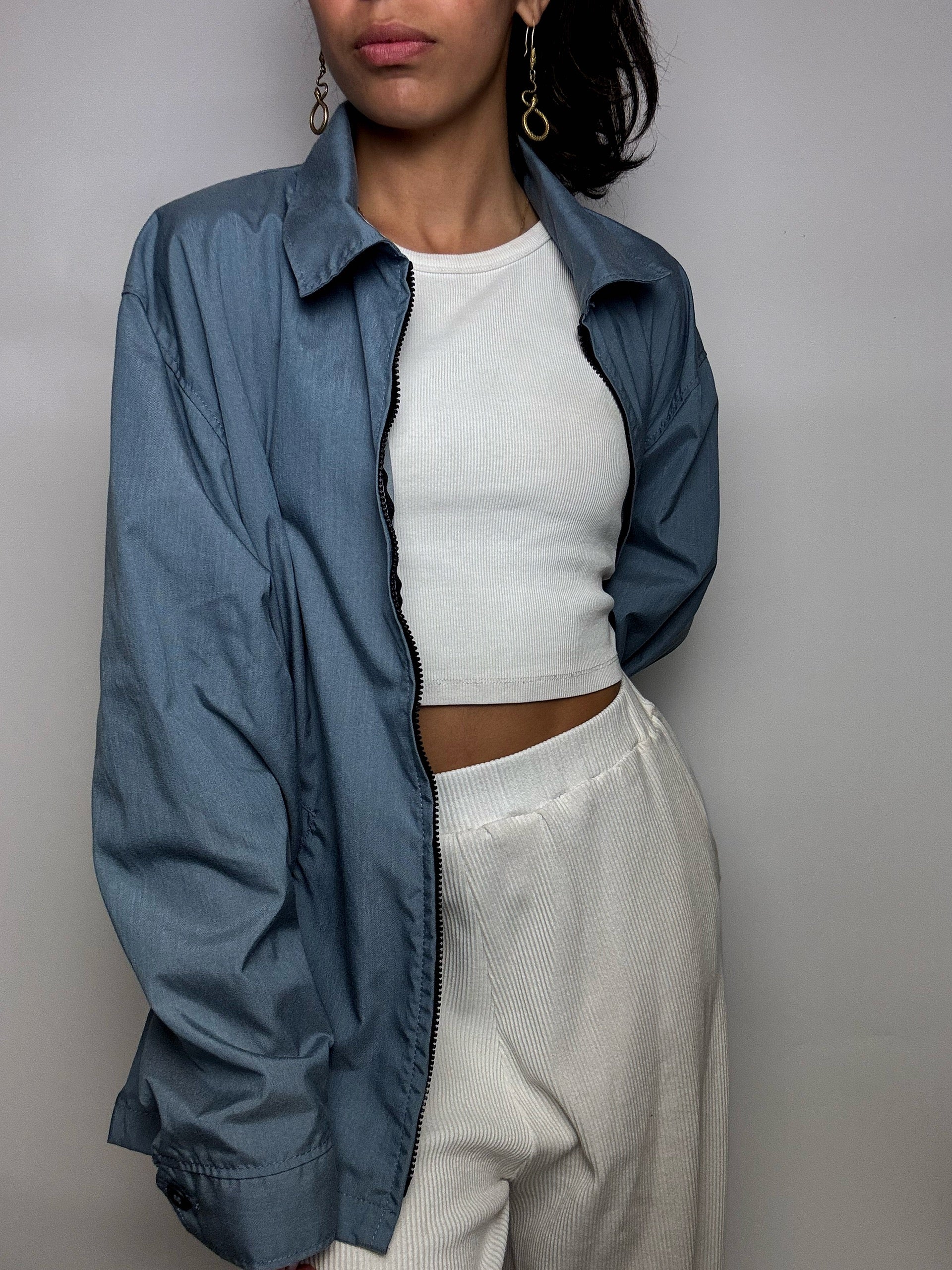 Veste en nylon bleue CARHARTT L vintage