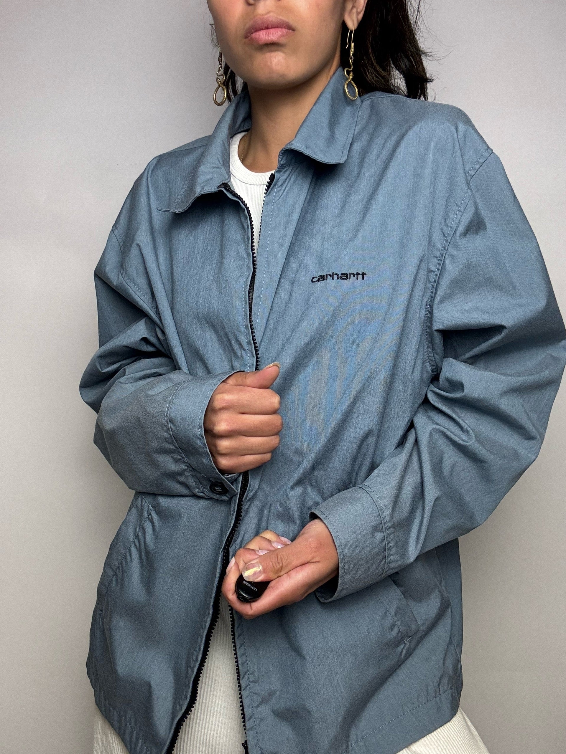 Veste en nylon bleue CARHARTT L vintage