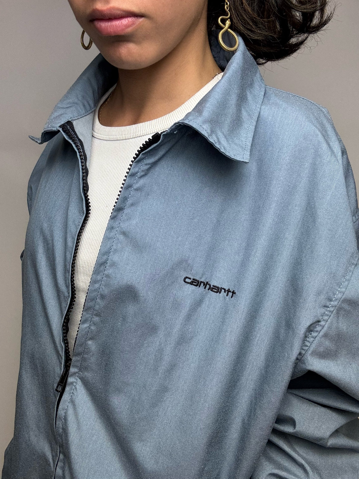 Veste en nylon bleue CARHARTT L vintage