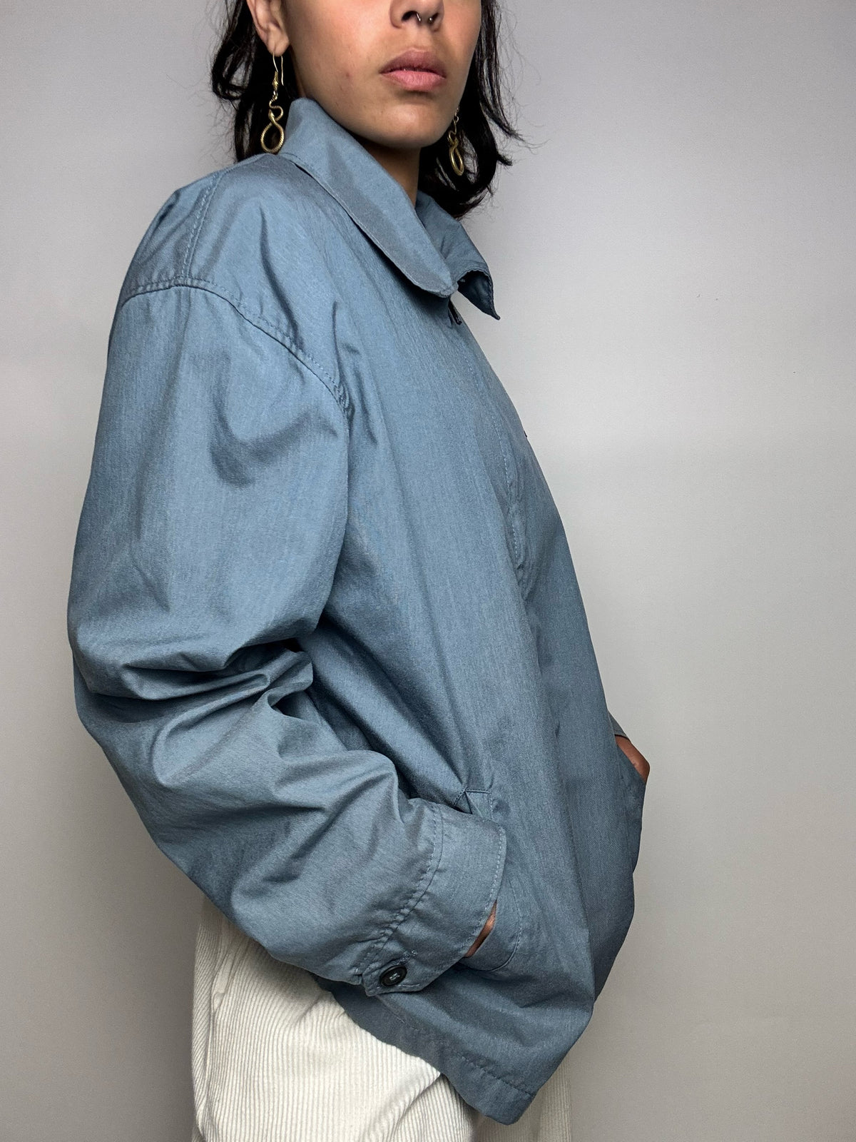 Veste en nylon bleue CARHARTT L vintage