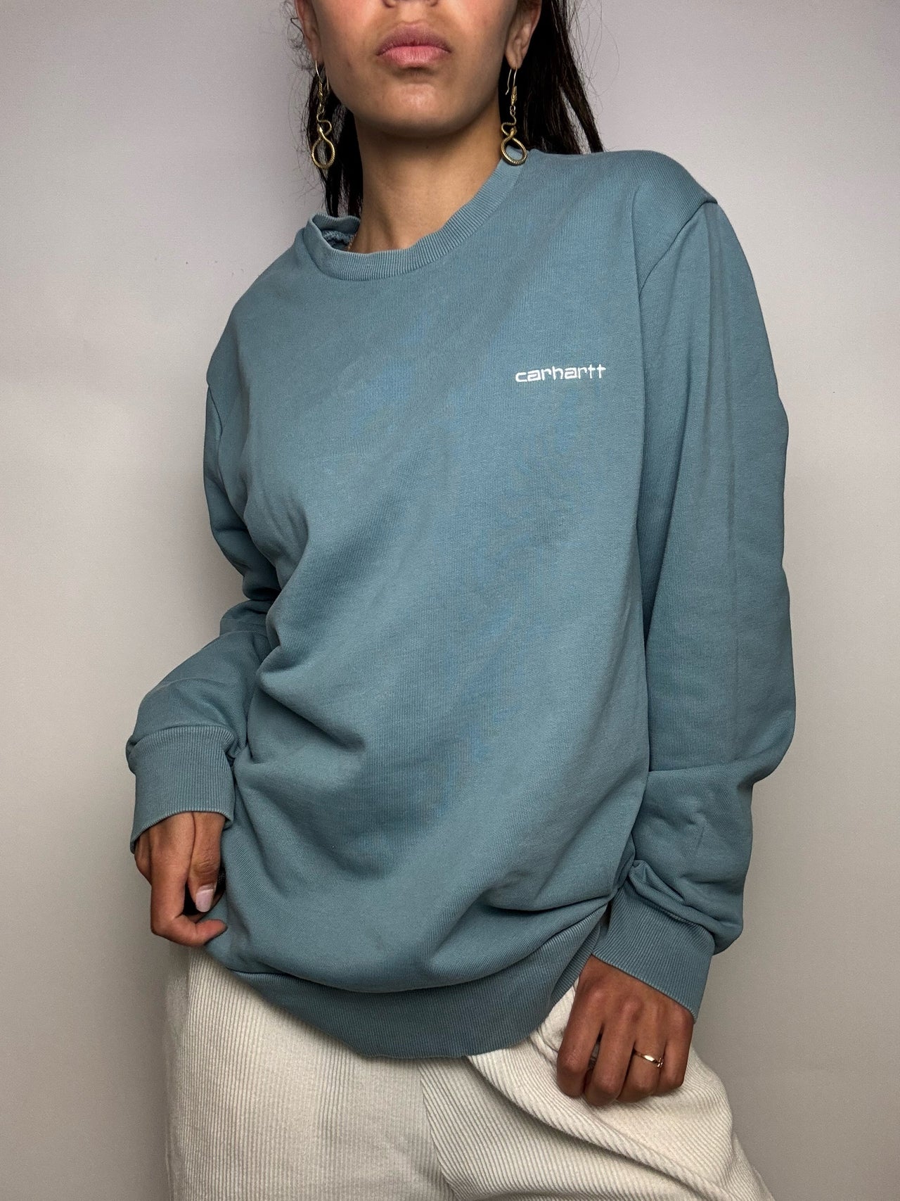 Vintage beige crew neck sweatshirt