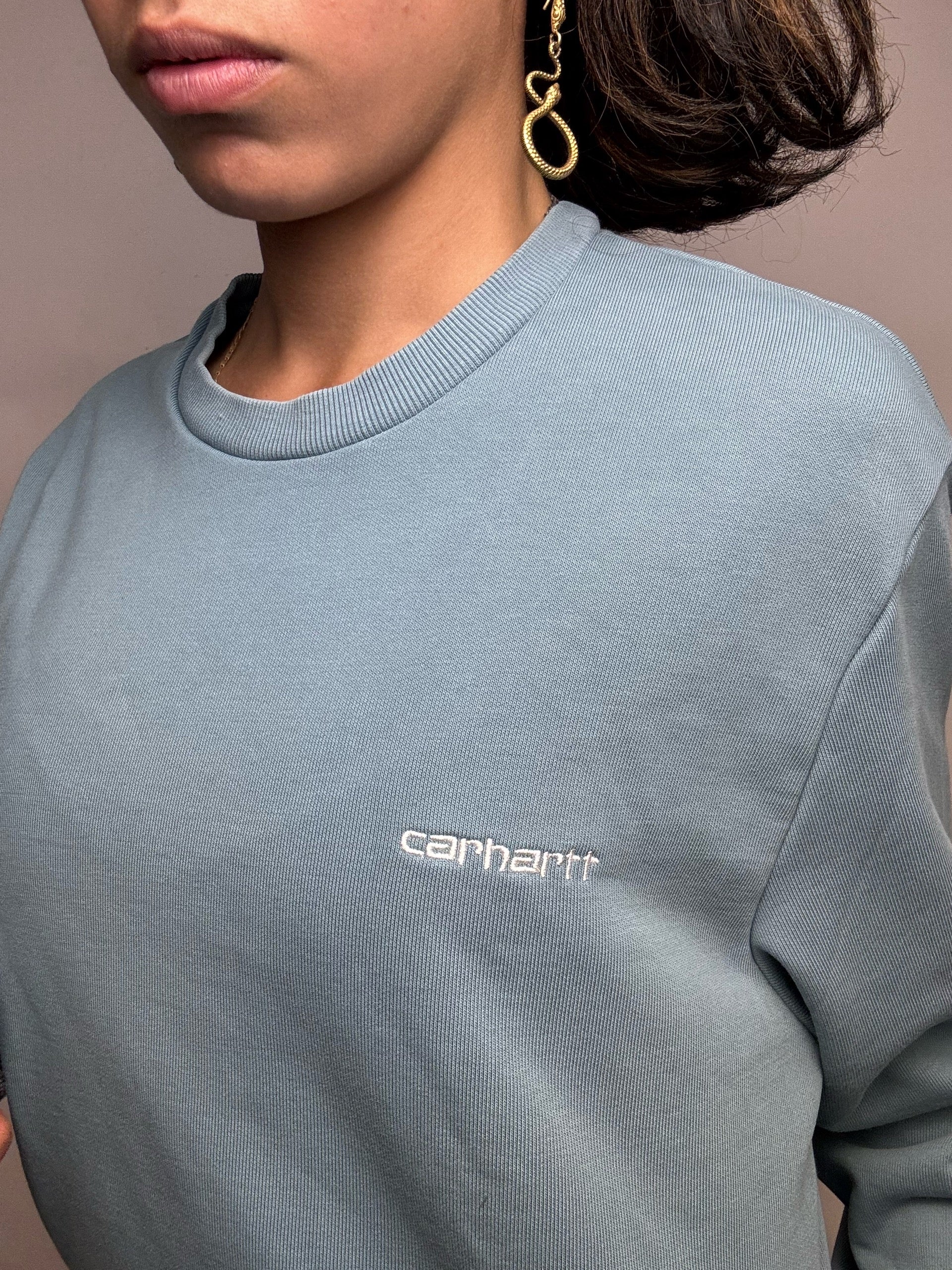 Sweat col rond bleu CARHARTT M vintage