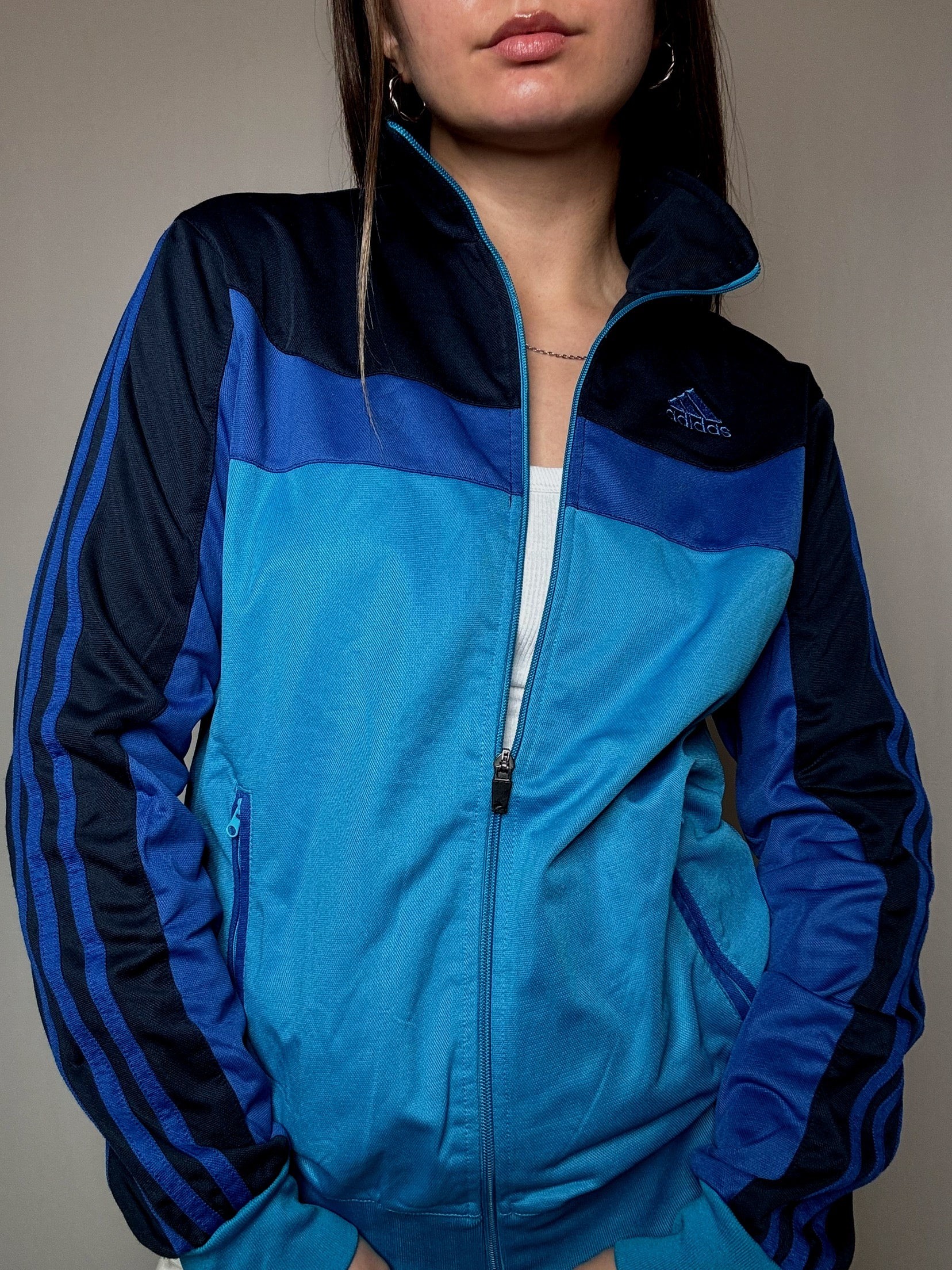 Jacket Adidas bleue L vintage