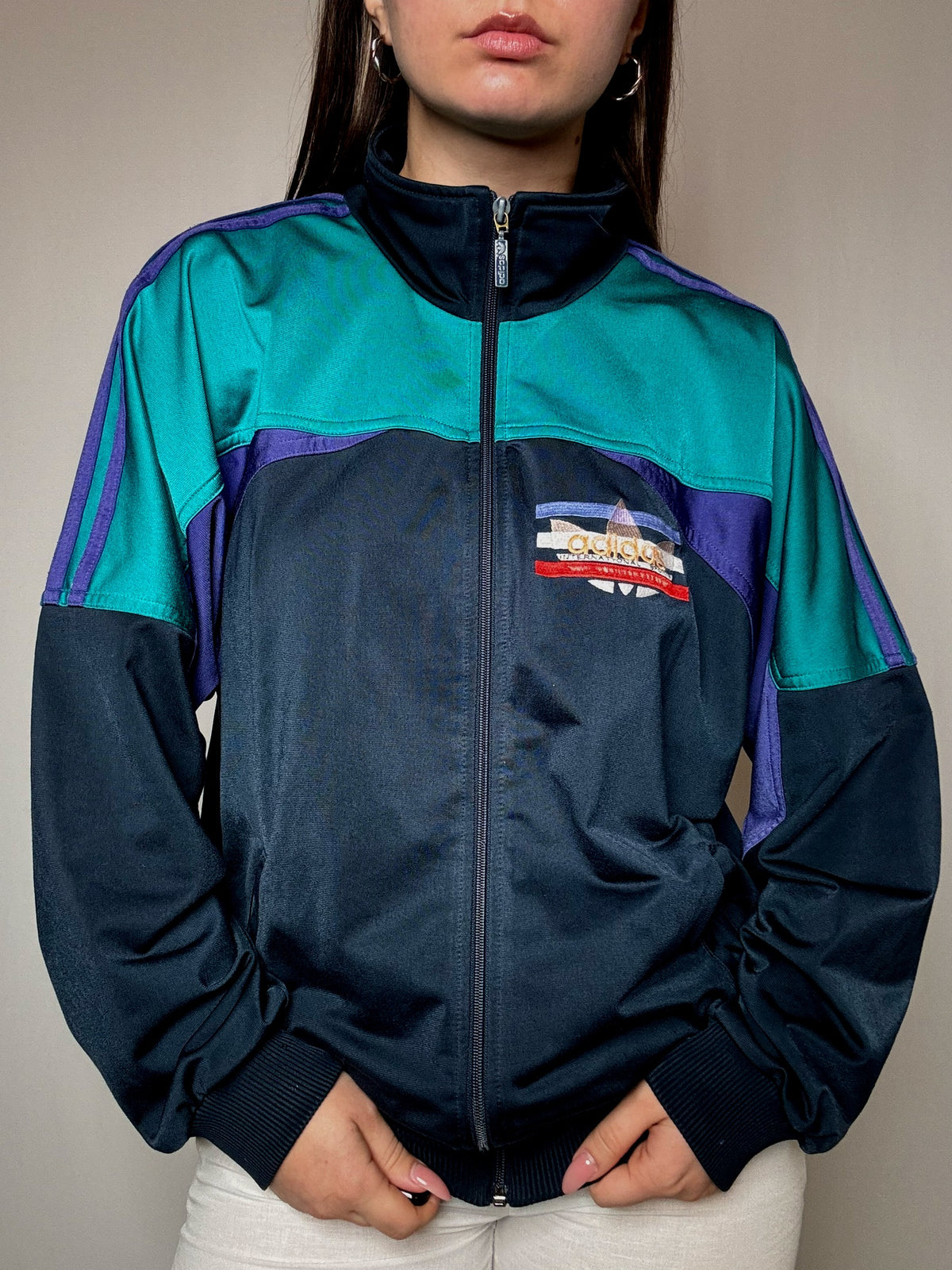 Jacket Adidas tricolore M vintage