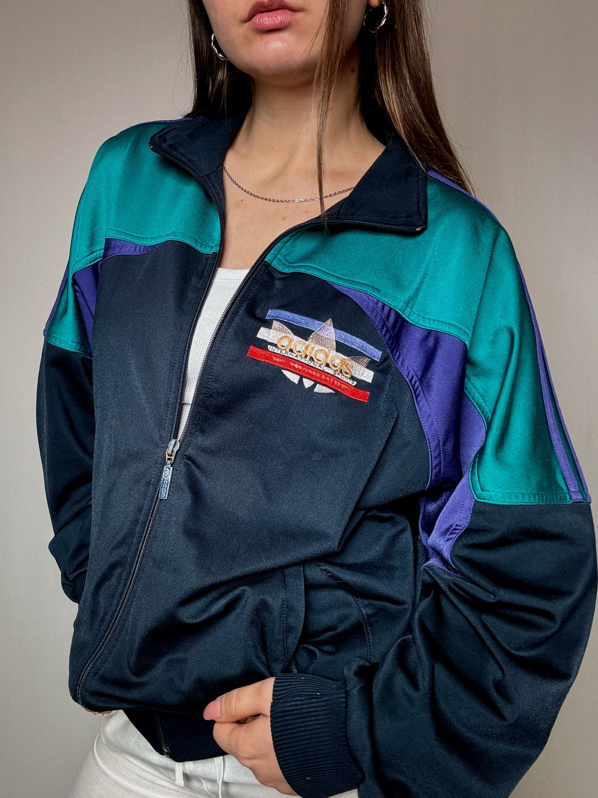Jacket Adidas tricolore M vintage