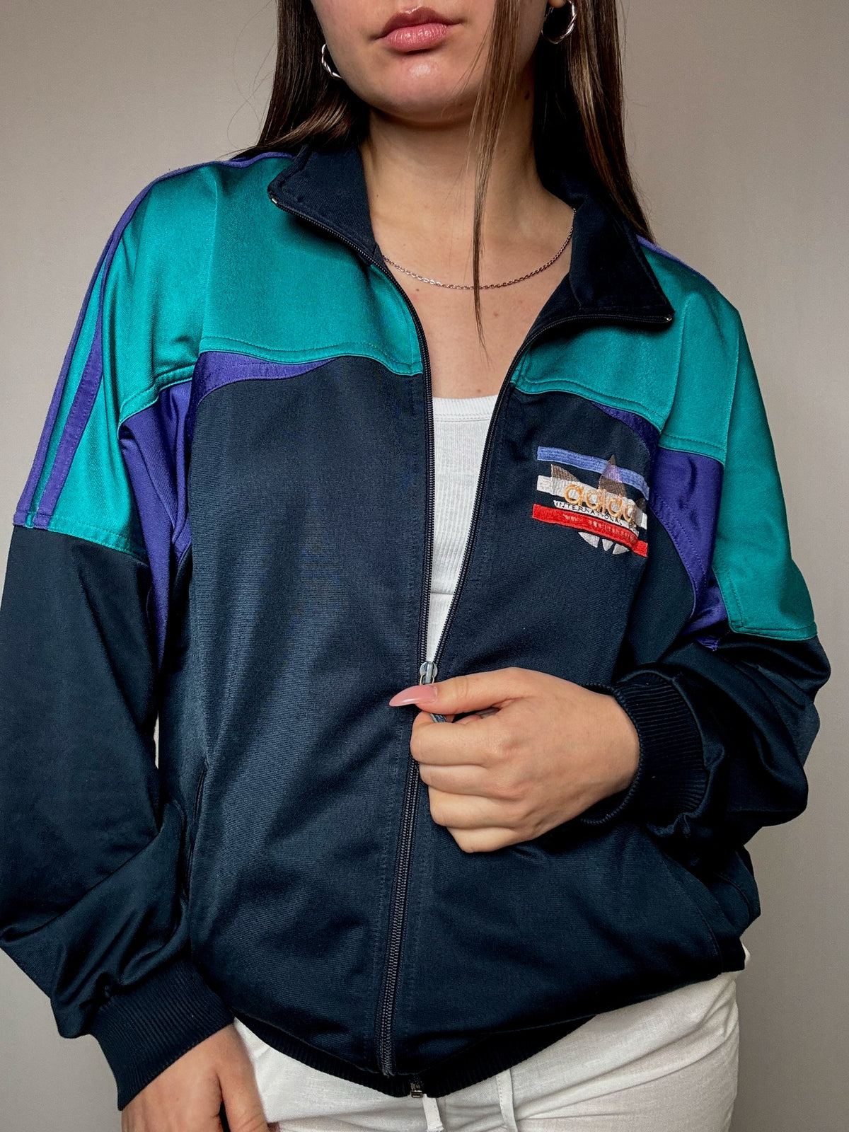 Jacket Adidas tricolore M vintage