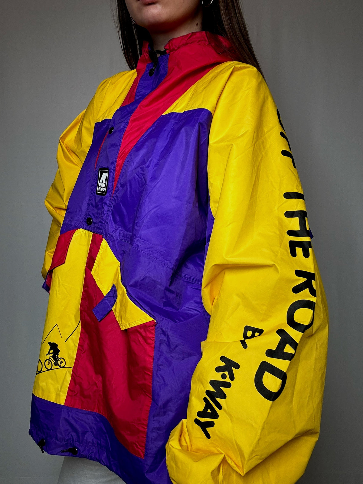 Wintbreaker K-way colorblock XL vintage
