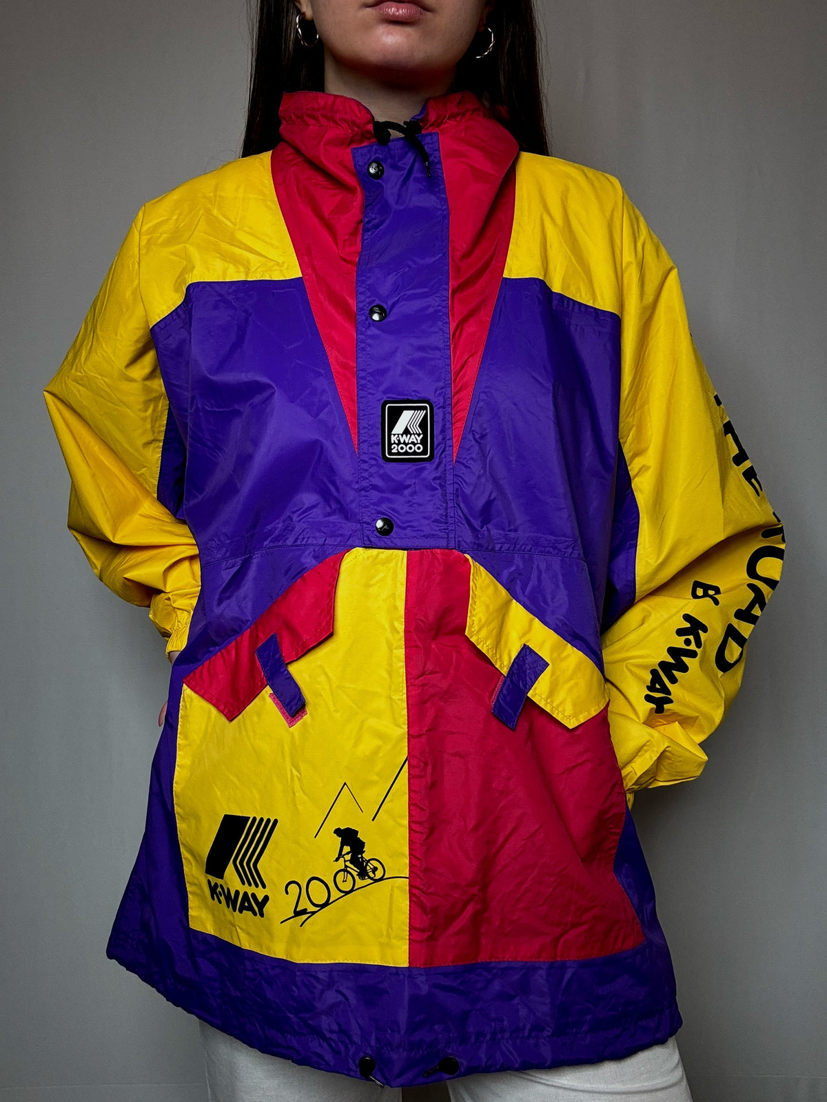 Wintbreaker K-way colorblock XL vintage