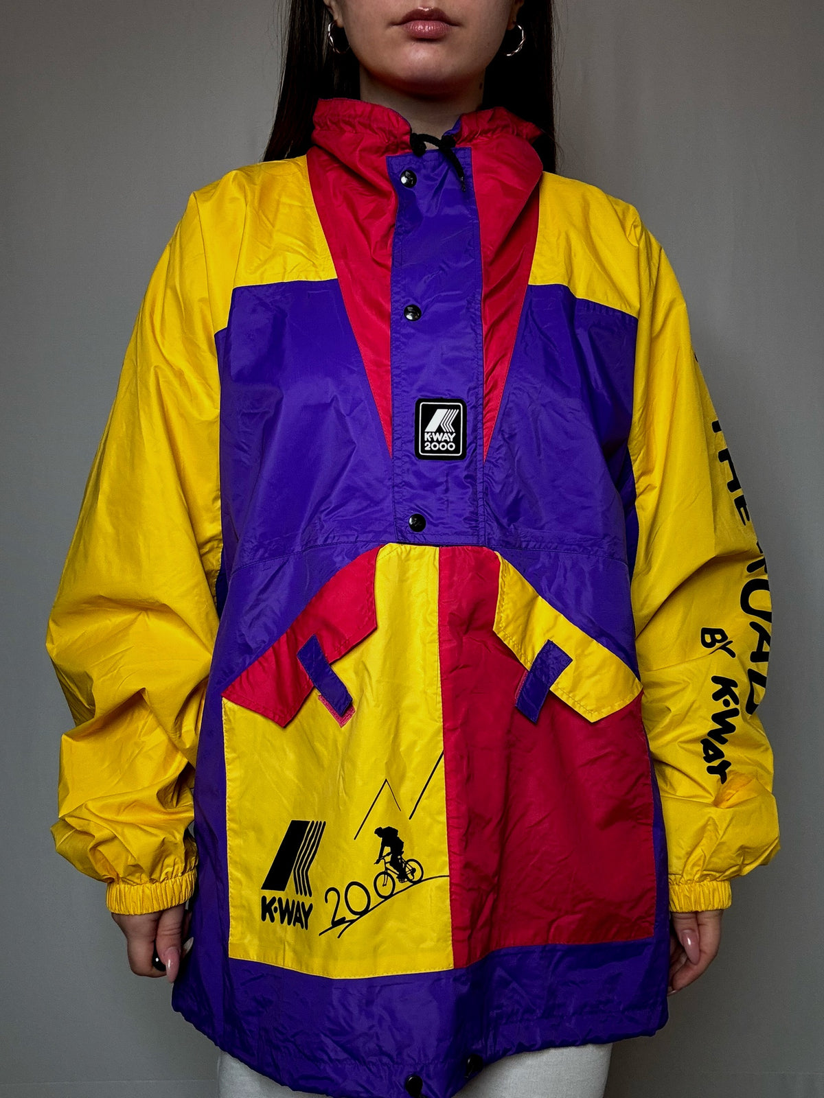 Wintbreaker K-way colorblock XL vintage