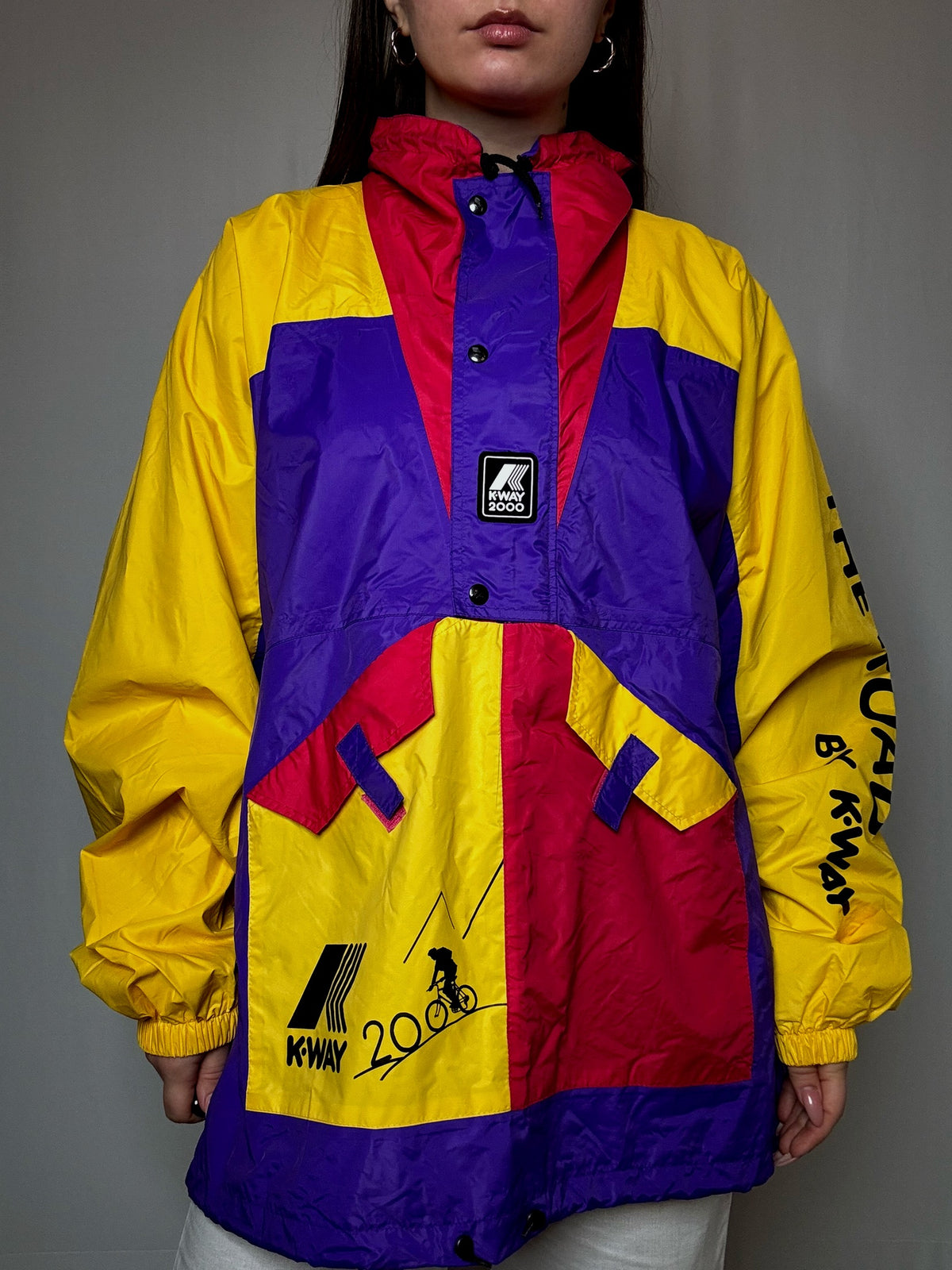 Wintbreaker K-way colorblock XL vintage