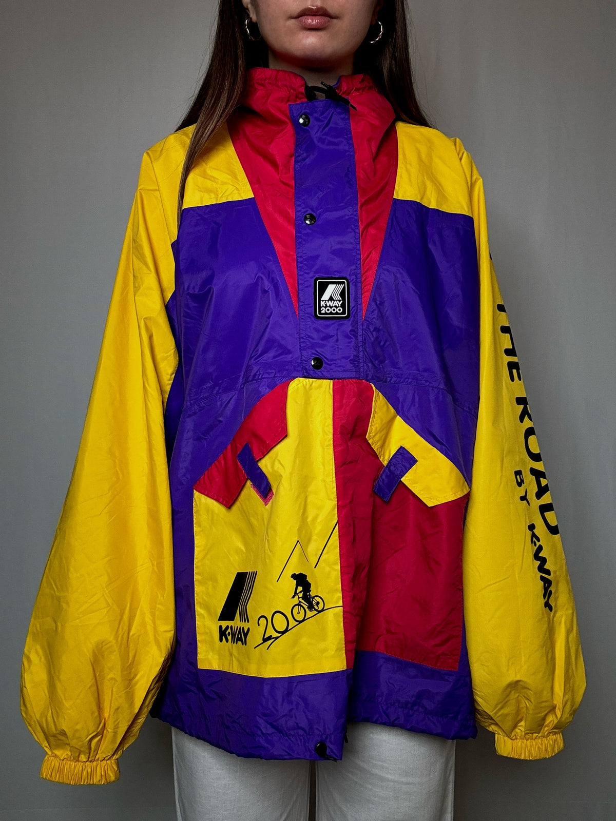 Wintbreaker K-way colorblock XL vintage