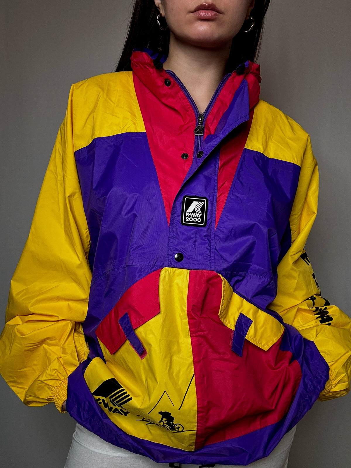 Wintbreaker K-way colorblock XL vintage