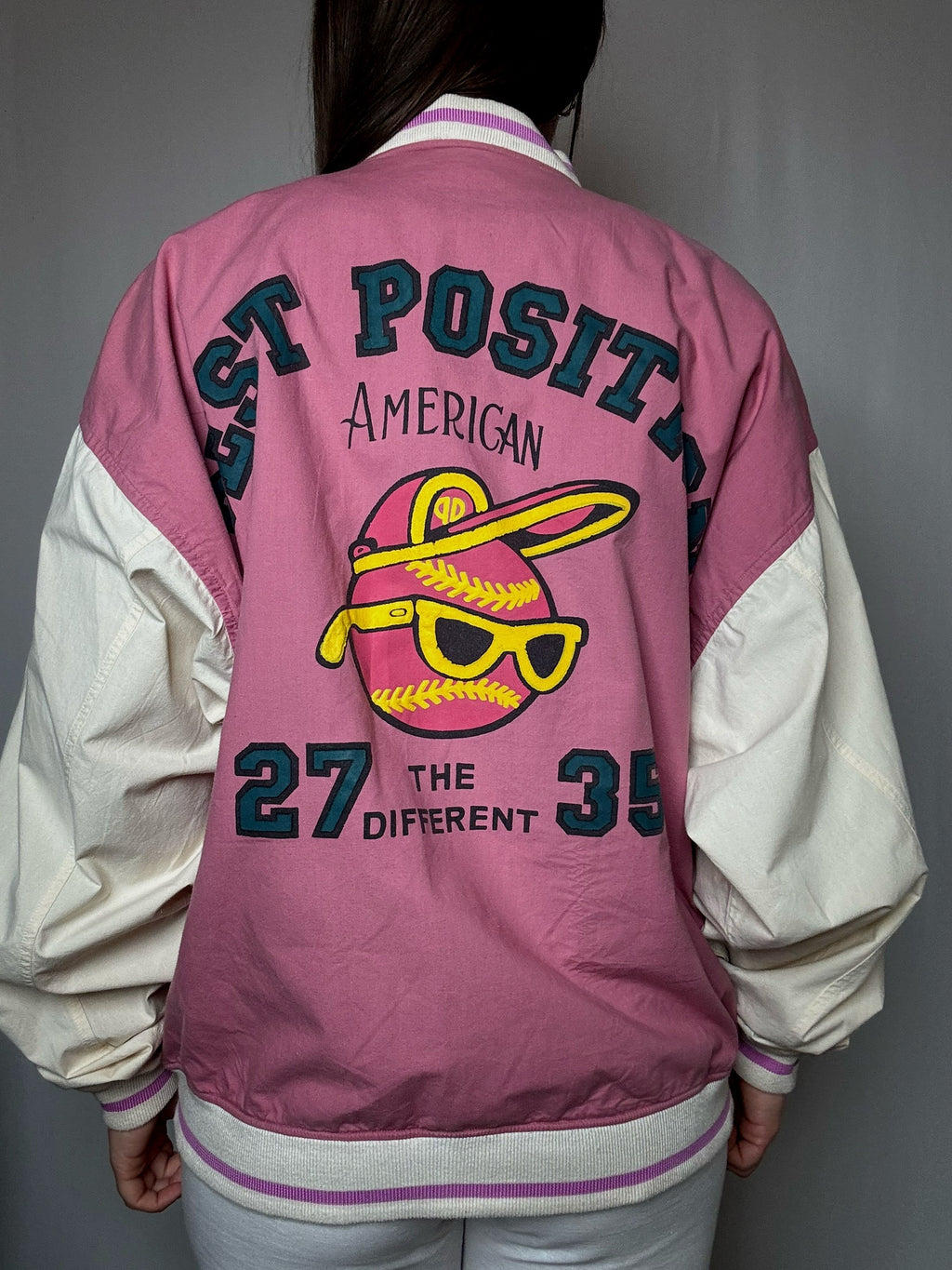 Bomber varsity rose L vintage
