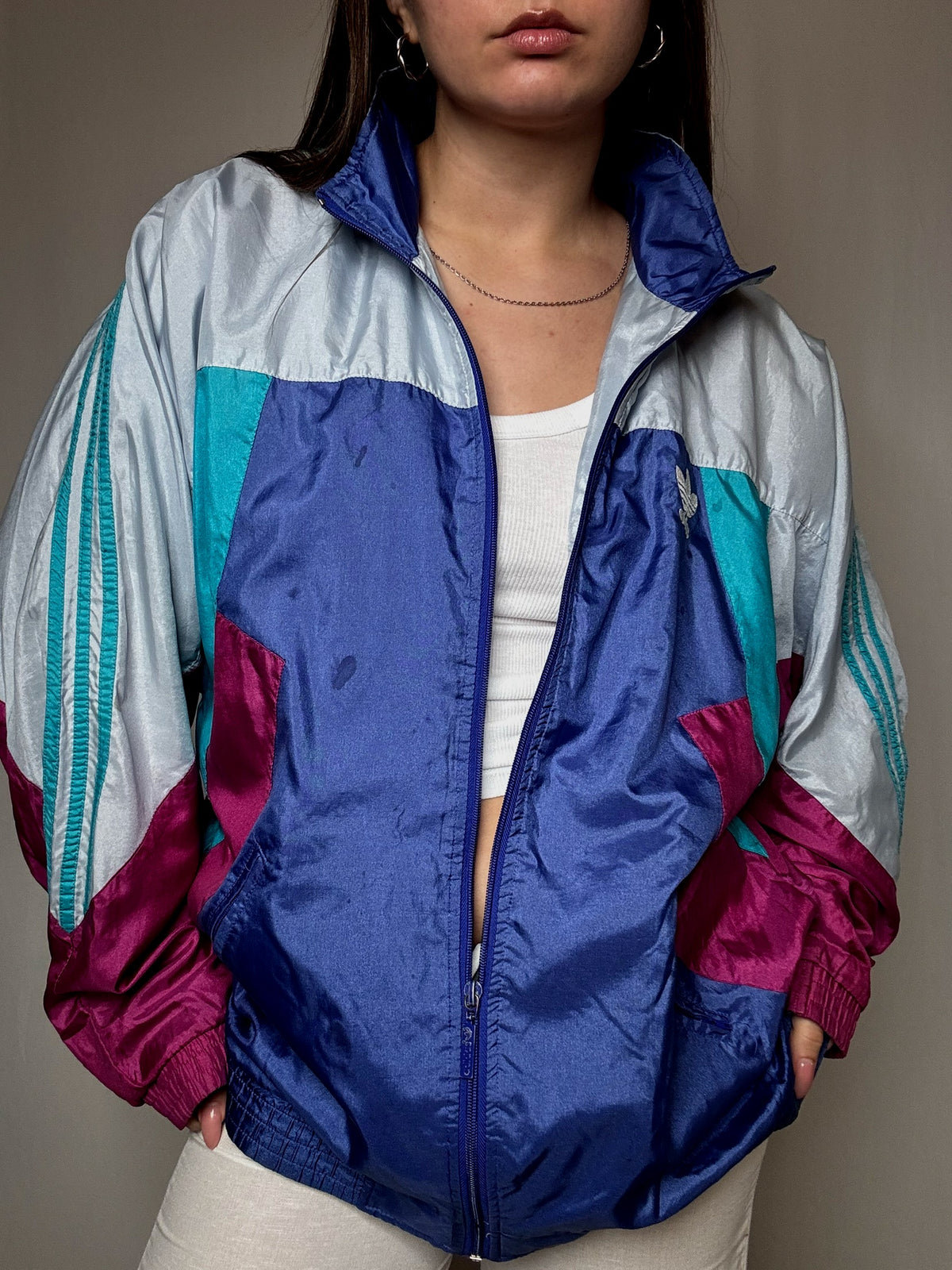 Jacket de sport colorée L vintage