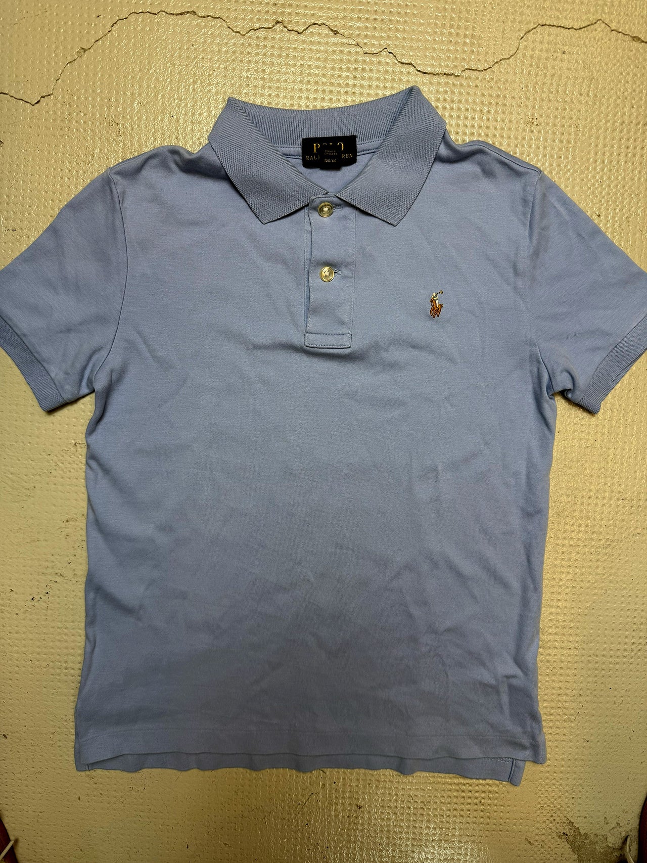 Polo bleu manche courte RALPH LAUREN 7A