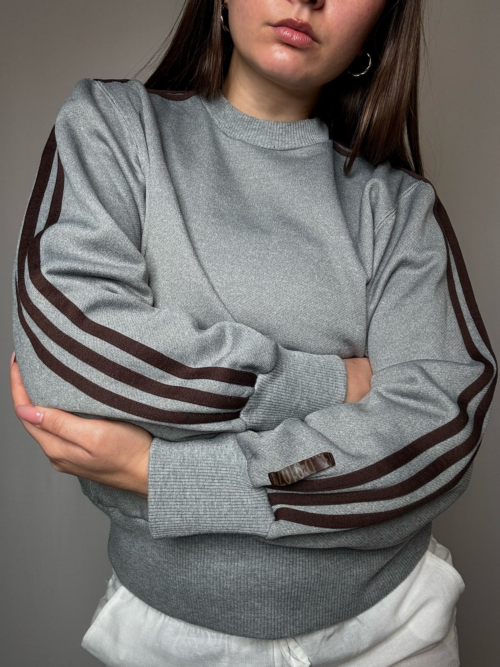 Sweat gris Adidas S vintage