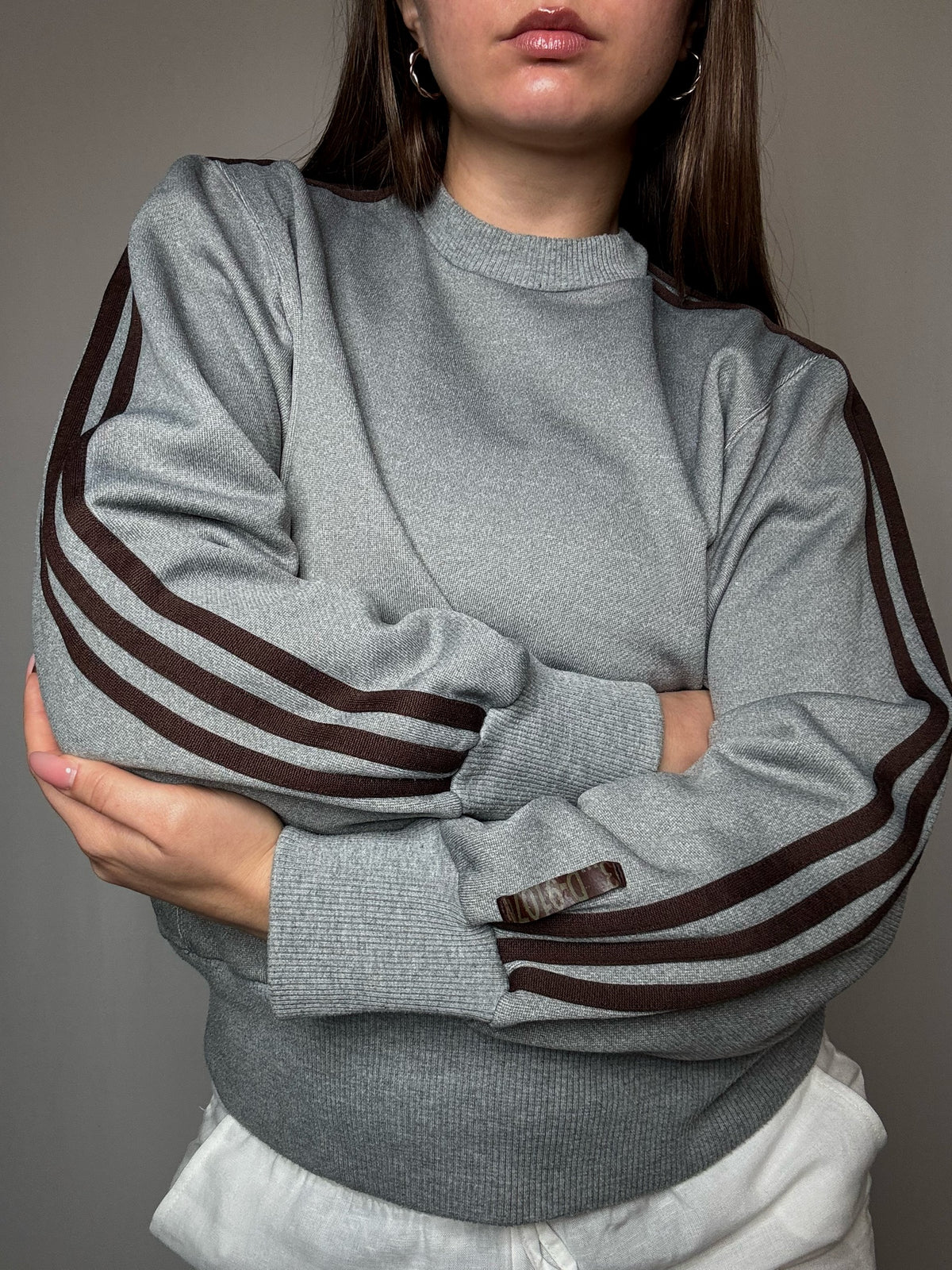 Sweat gris Adidas S vintage