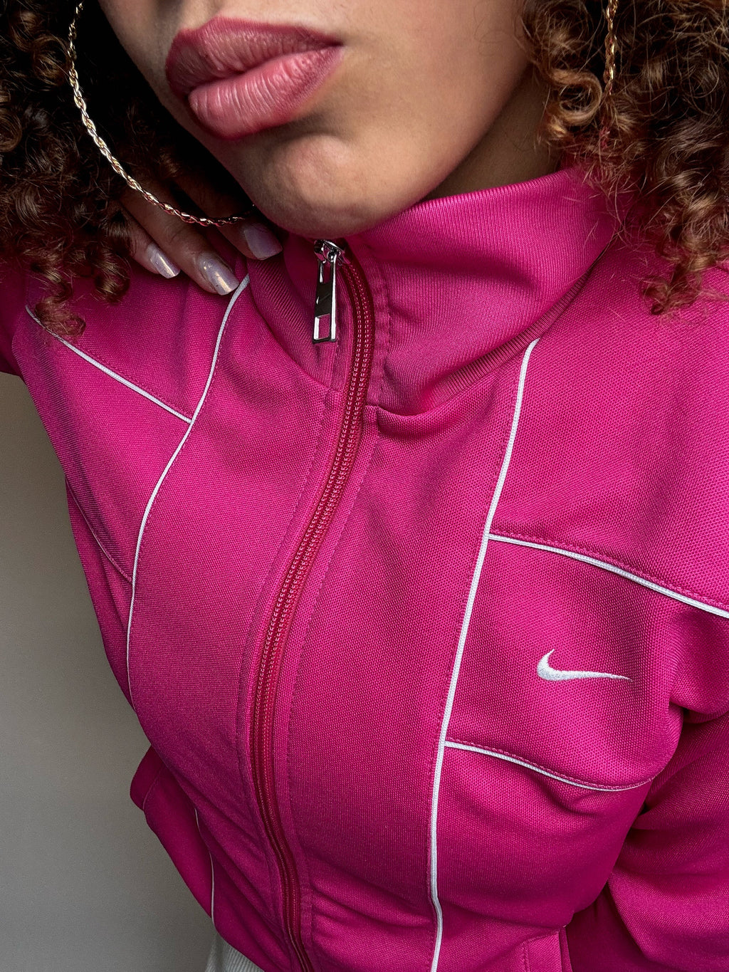 Vintage Rote Nike M/L Sportjacke