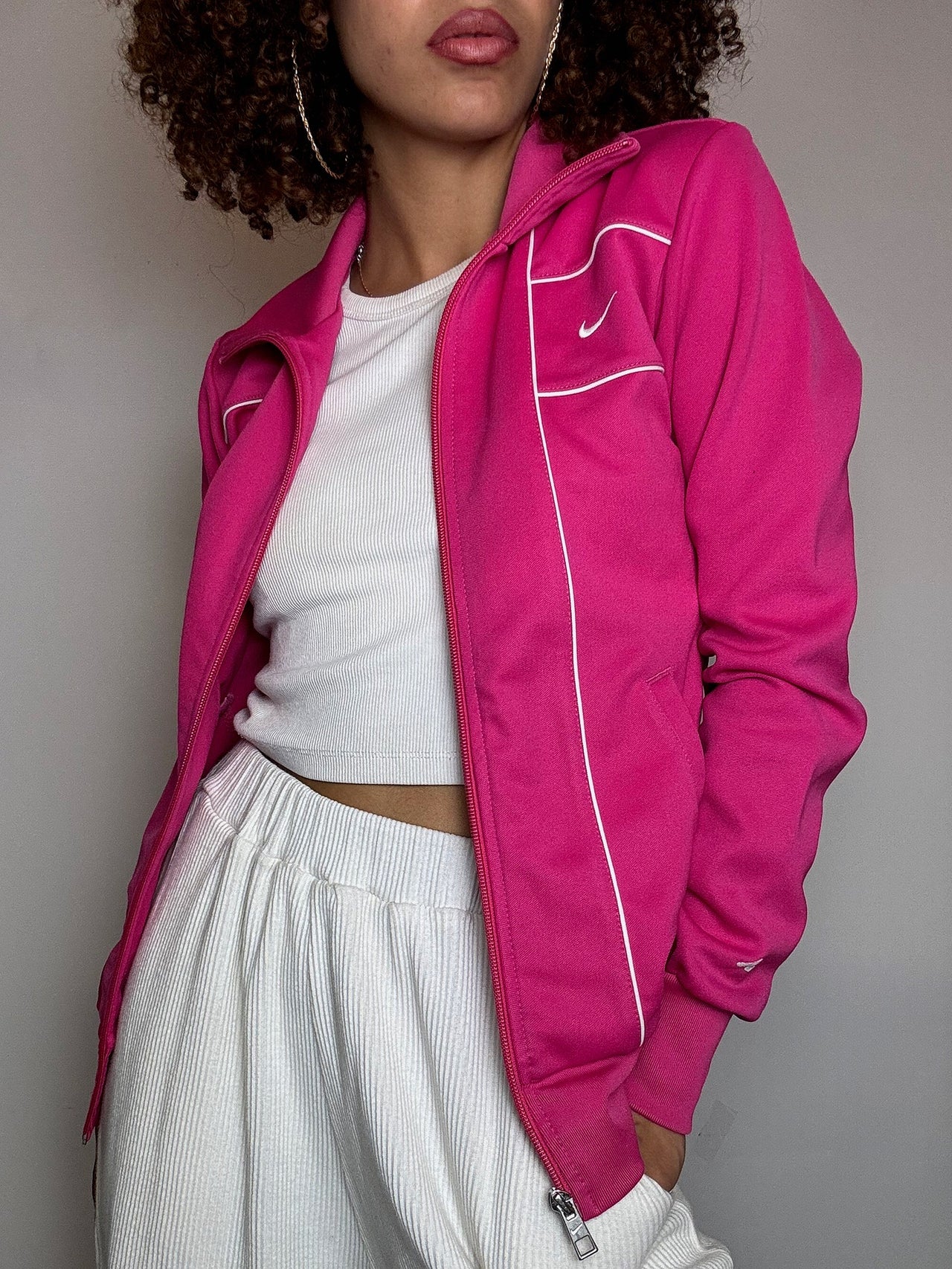 Jacket de sport fushia NIKE S/M vintage