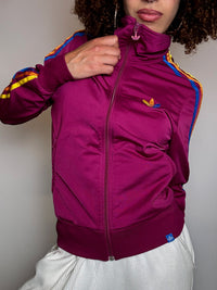 ADIDAS M/L Vintage Rote Sportjacke