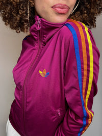 ADIDAS M/L Vintage Rote Sportjacke