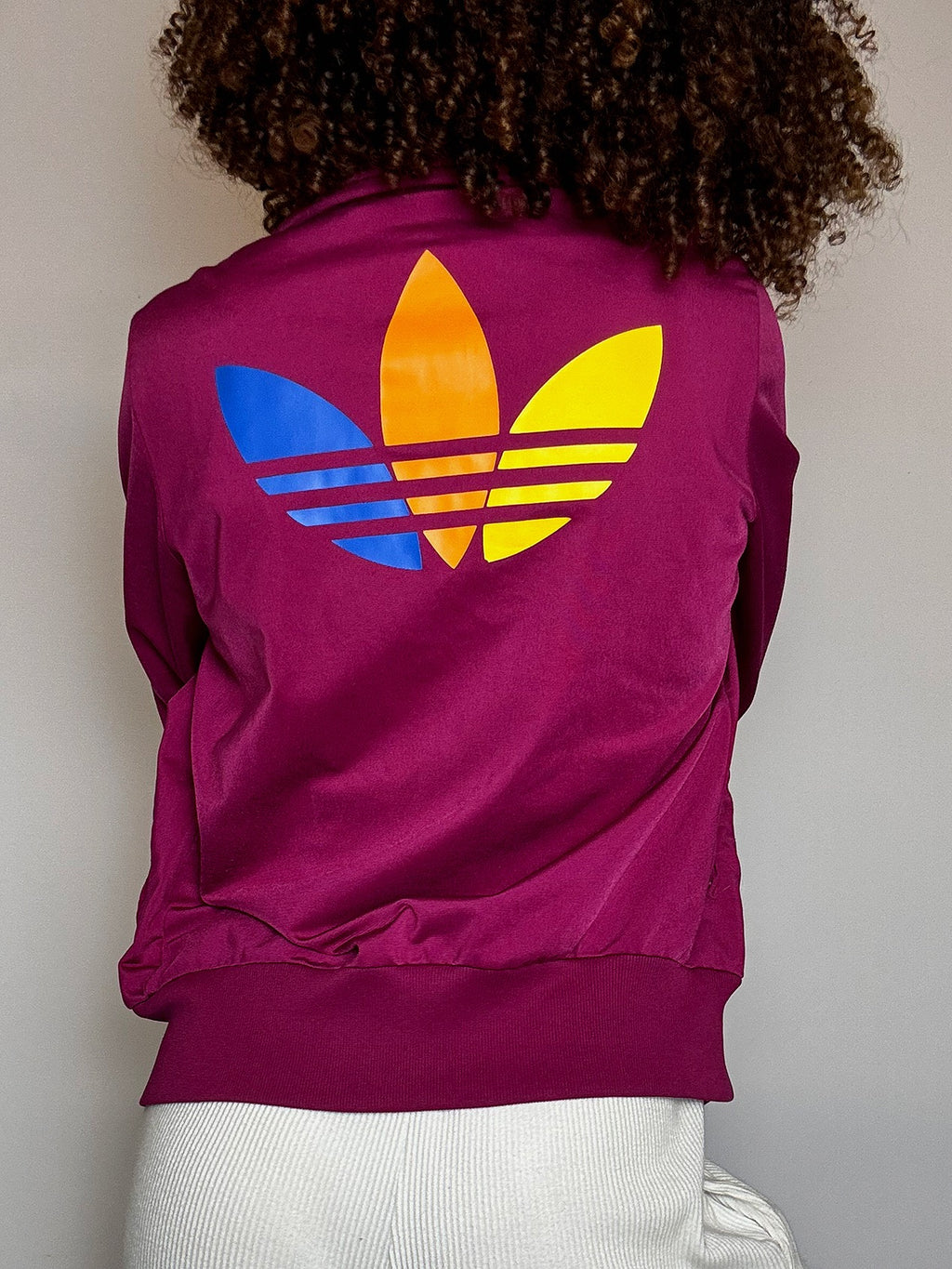 ADIDAS M/L Vintage Rote Sportjacke