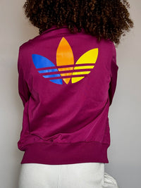 ADIDAS M/L Vintage Rote Sportjacke