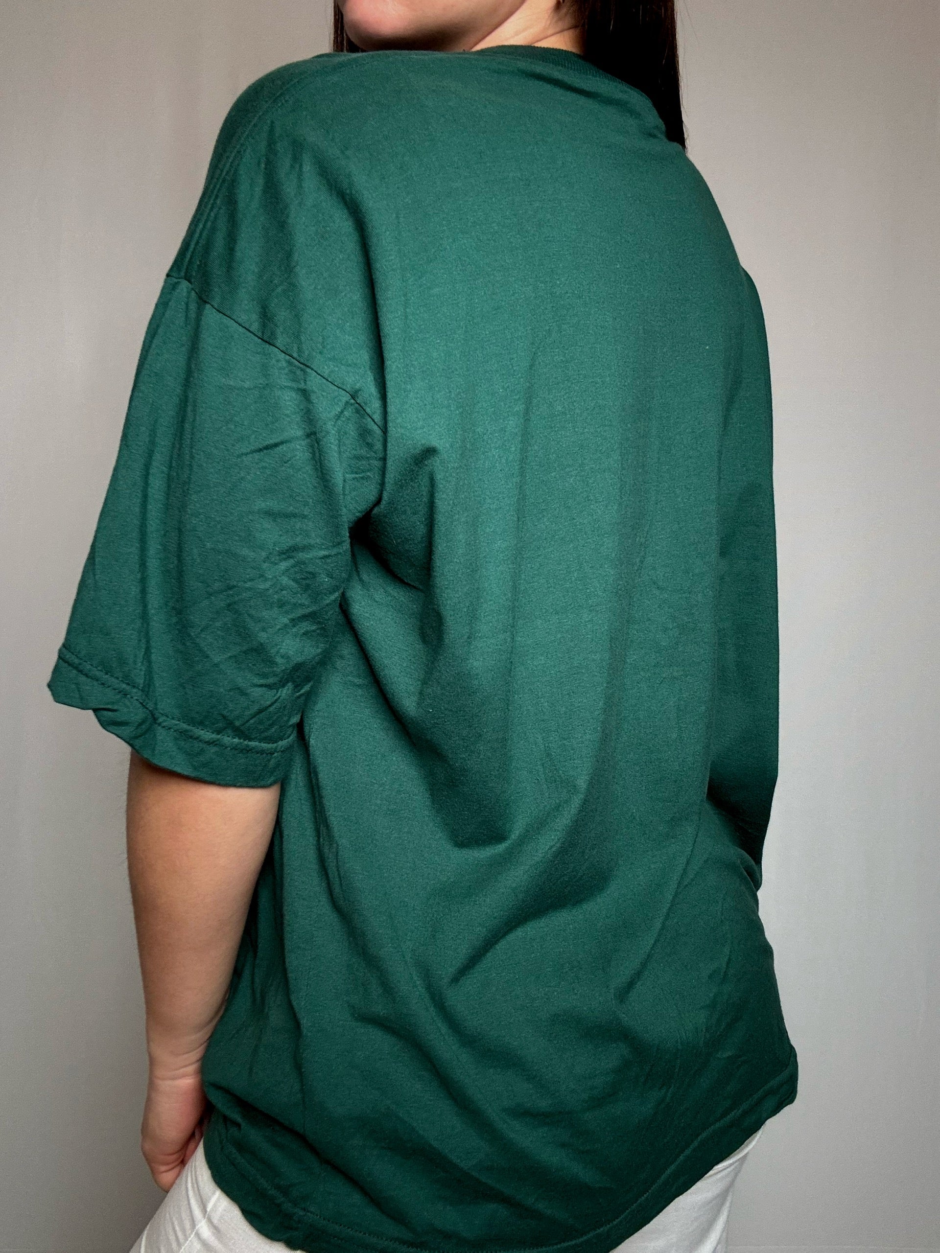 Tshirt brodé vert XL vintage