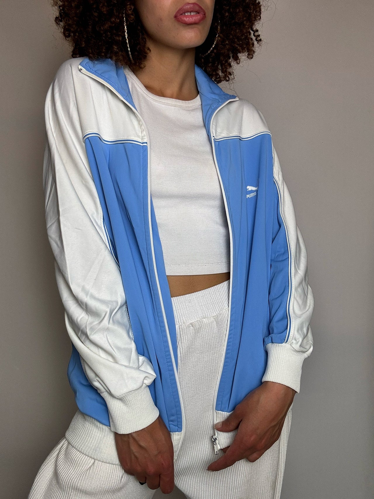 ADIDAS L Vintage schwarze Sportjacke
