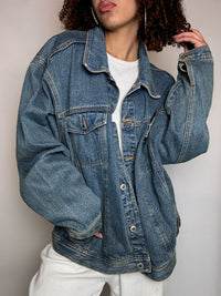 Veste en denim bleu XXL vintage