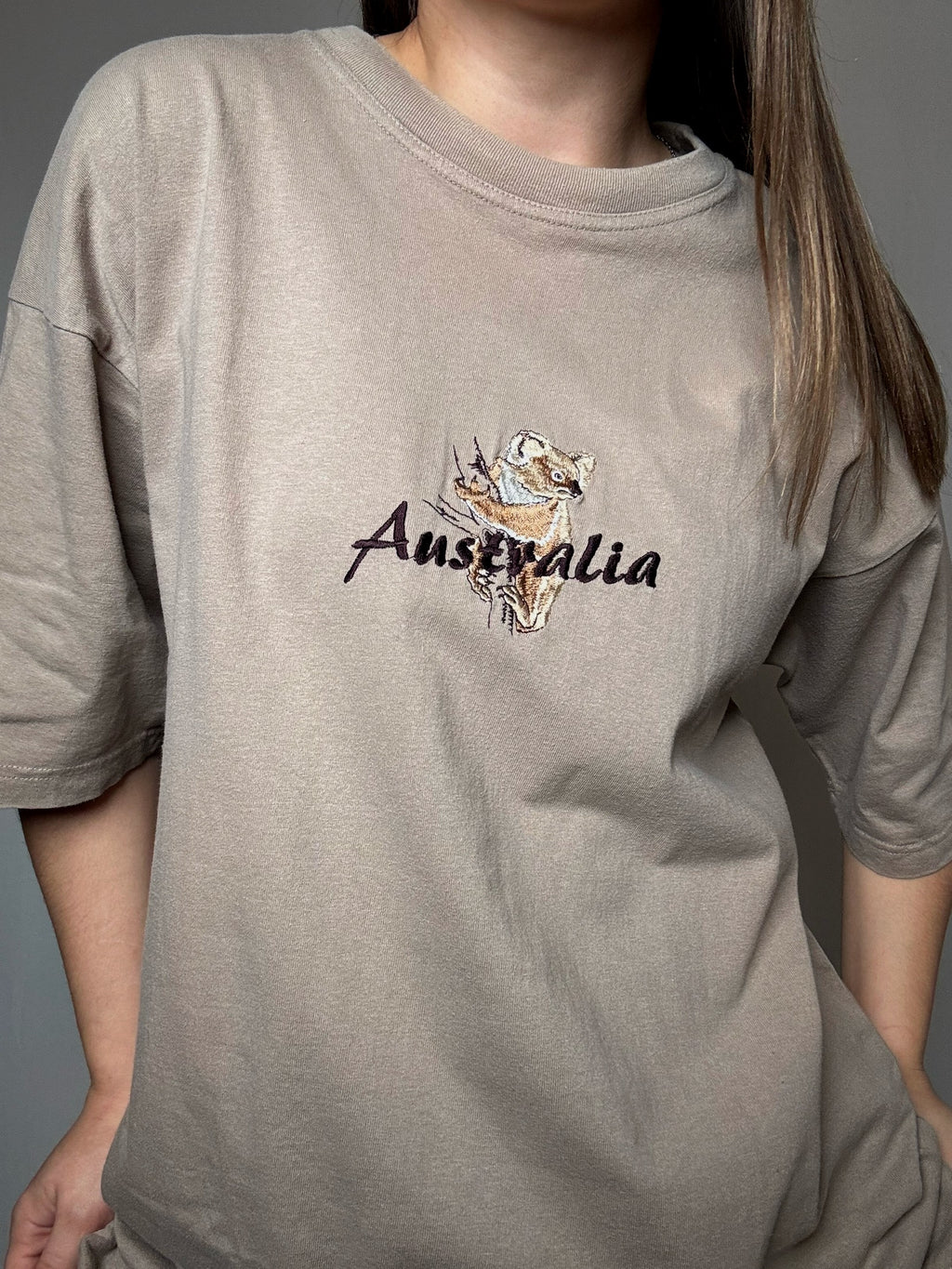 Tshirt beige brodé XL vintage