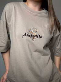 Tshirt beige brodé XL vintage