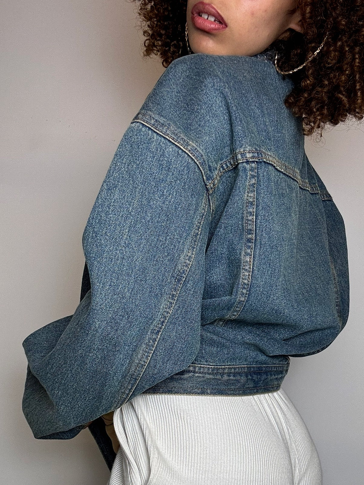 Veste en denim bleu XXL vintage