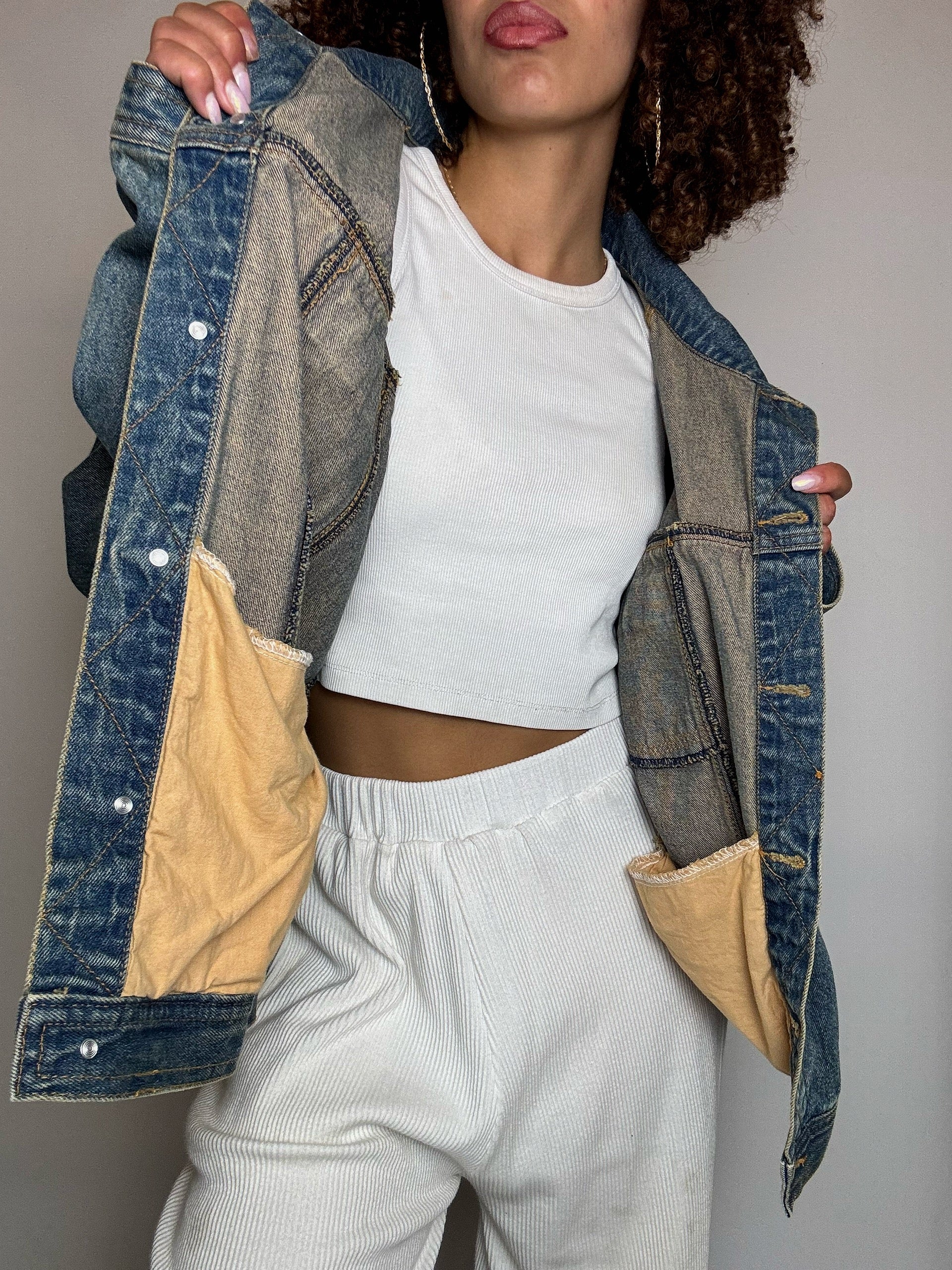 Veste en denim bleu XXL vintage