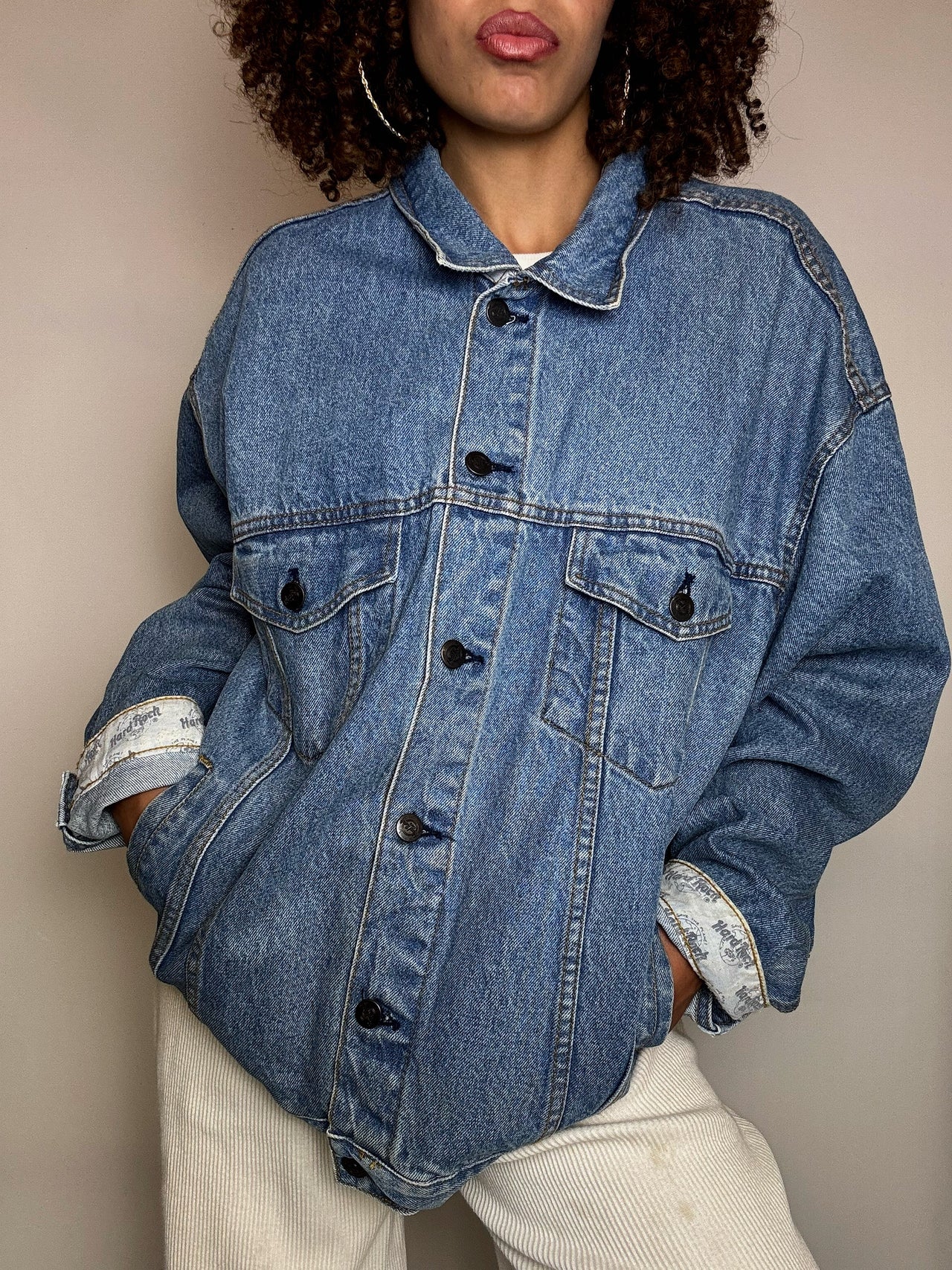 Vintage Wampum leichte Jeansjacke 