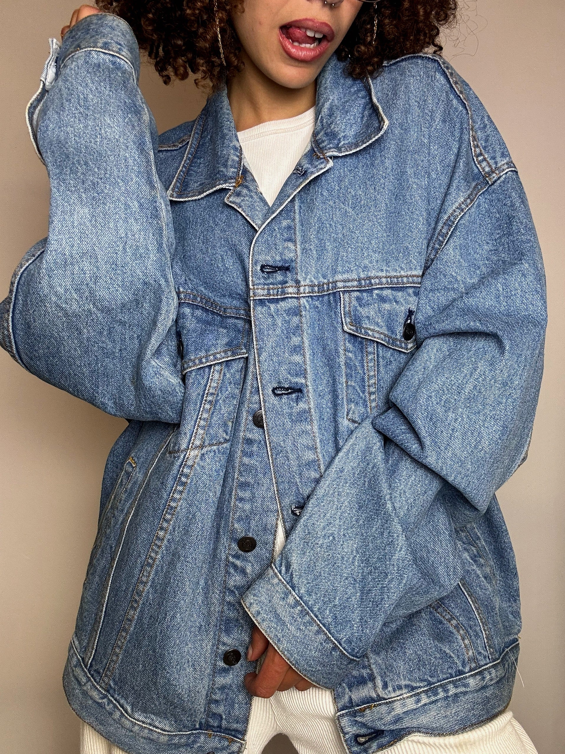 Vintage Wampum leichte Jeansjacke 