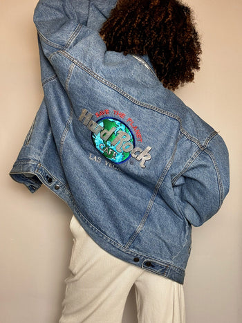 Vintage Wampum leichte Jeansjacke 