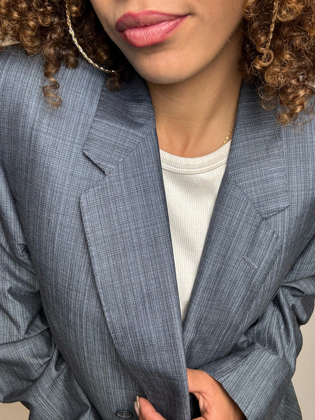 Vintage XL brauner Wollblazer