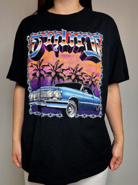 Vintage schwarzes Racing-T-Shirt XL
