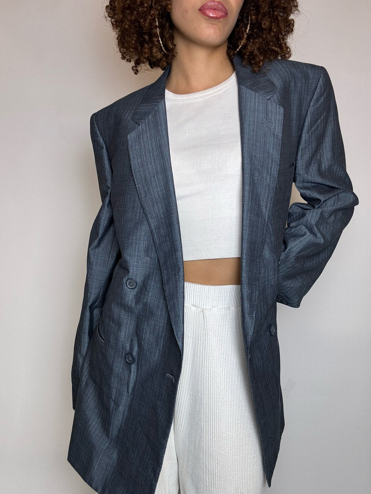 Vintage XL brauner Wollblazer