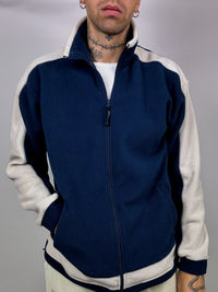 Navy and white fleece jacket L Vintage