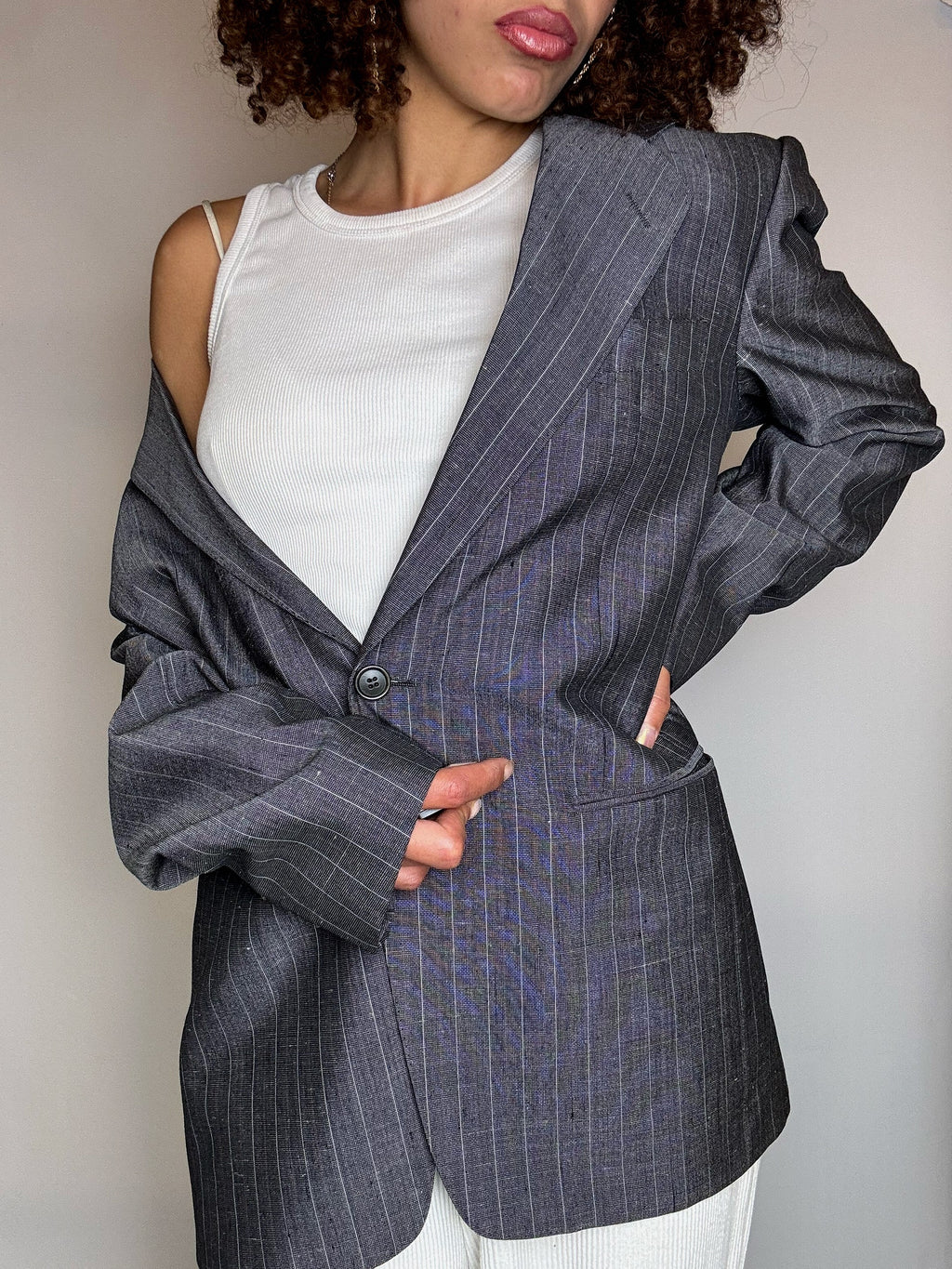 Vintage XL brown wool blazer