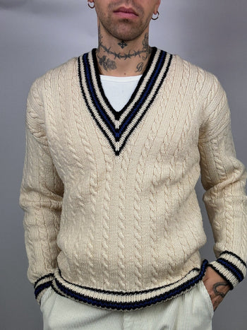 Pull cricket beige M/L vintage