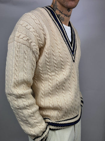 Pull cricket beige M/L vintage